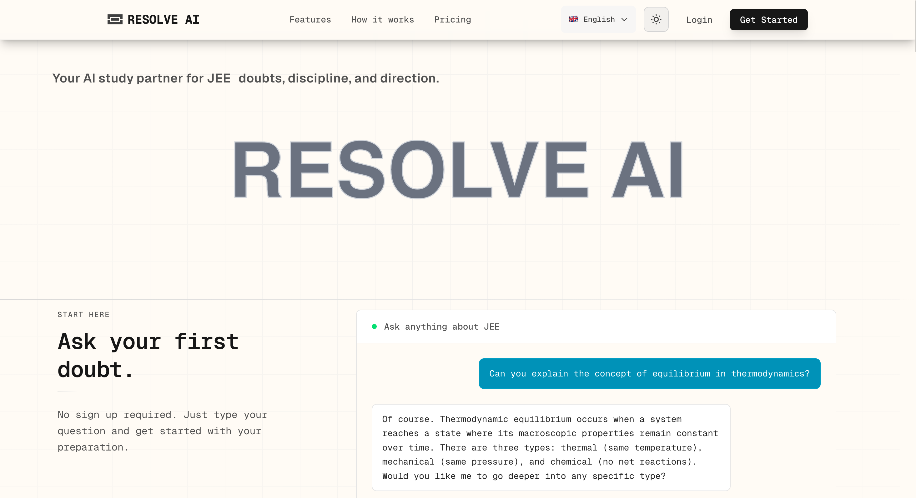 Resolve-AI - AI-Powered JEE Preparation Platform